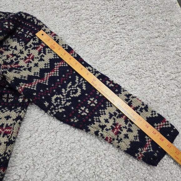 Vintage Abercrombie & Fitch Wool Sweater Mens M Nordic Fair Isle Knit Cabincore - Picture 9 of 10